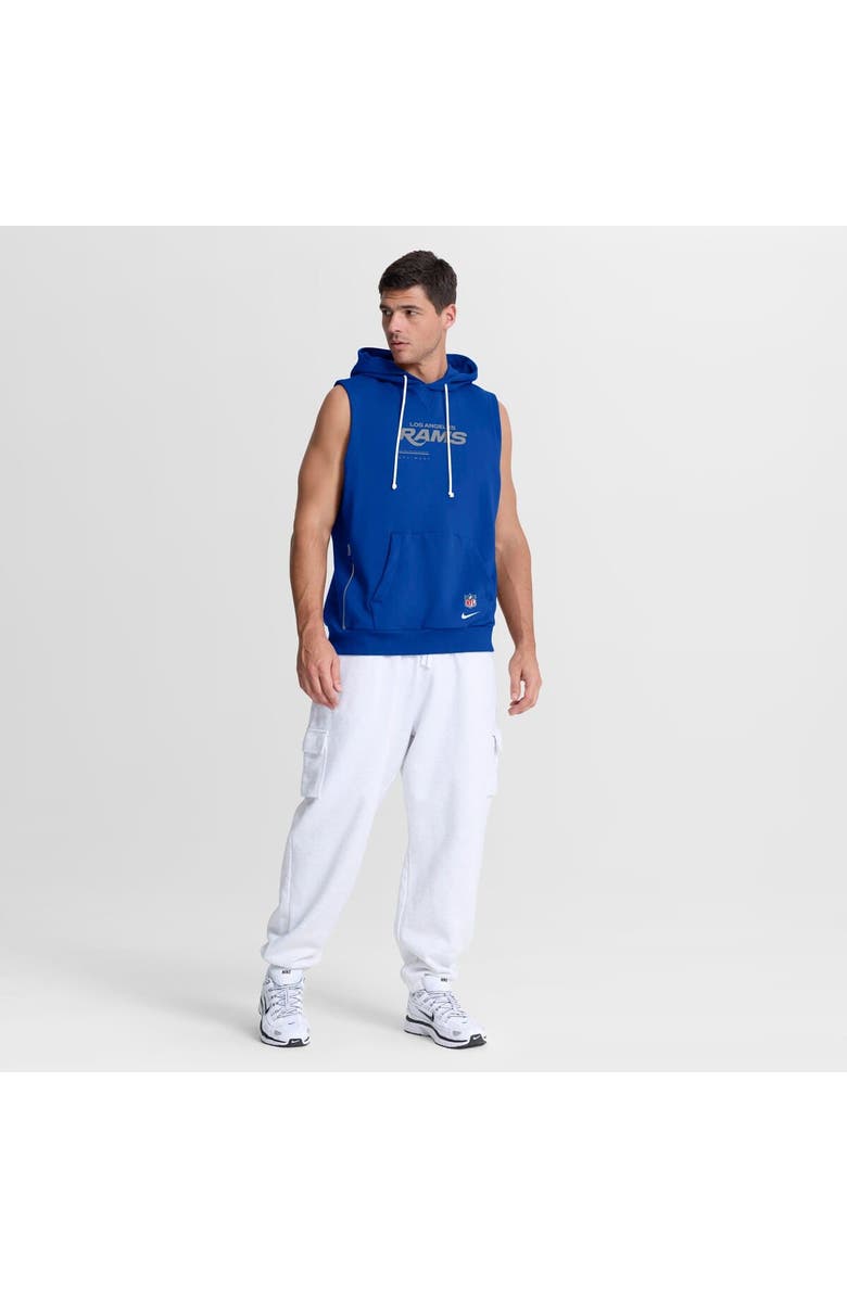 Nike Men's Nike Royal Los Angeles Rams Sideline Standard Issue Dri-FIT Sleeveless Hoodie, Alternate, color, Royal