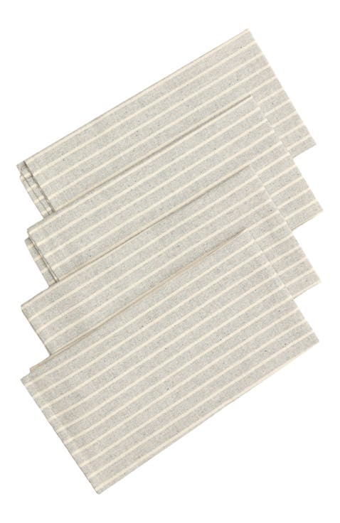 Striped Cotton Napkin Set of 4