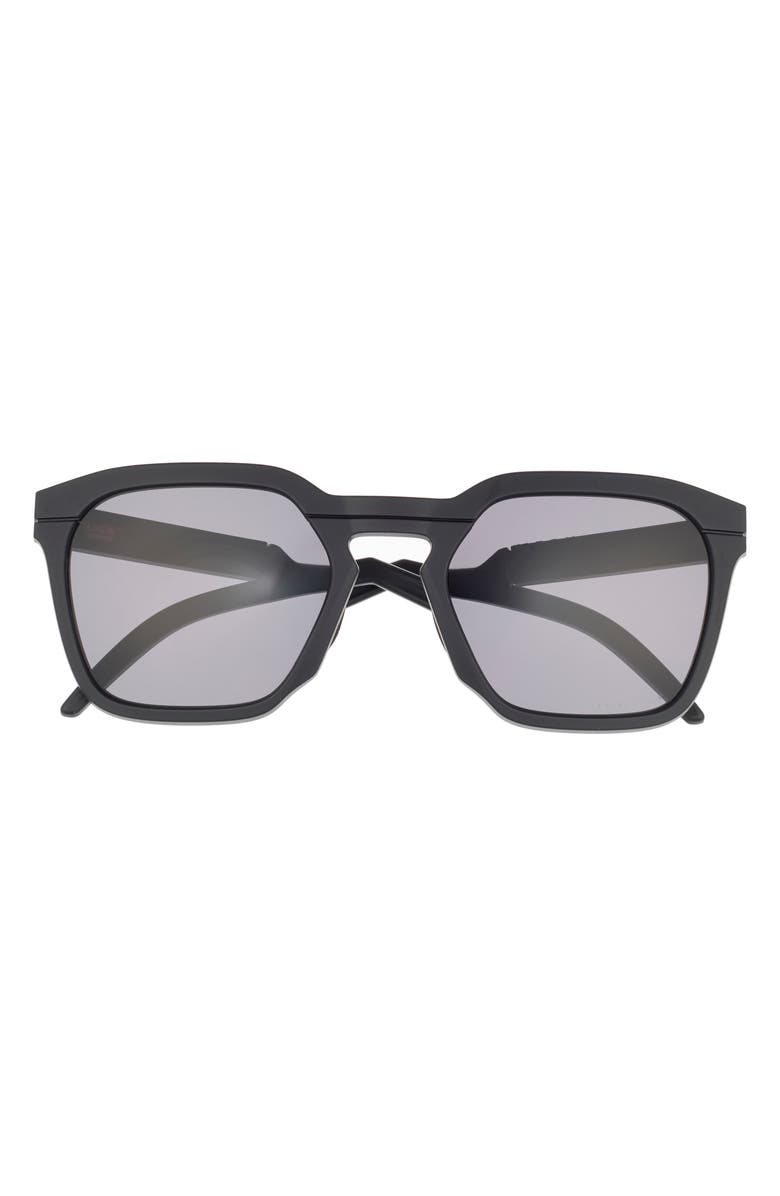 Oakley HSTN 54mm Square Sunglasses, Main, color, Matte Black / Prizm Grey