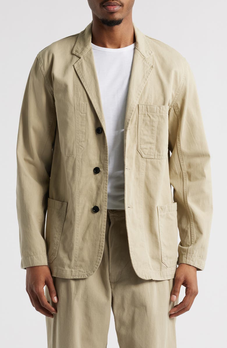 Service Works Drill Server Cotton Twill Jacket, Main, color, Khaki