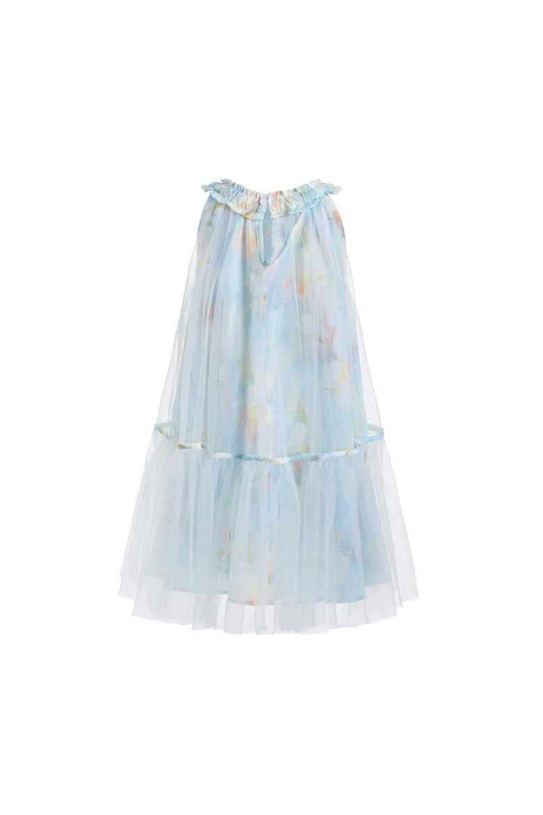 Rosamira Floral Tulle Dress, Alternate, color, Light Blue