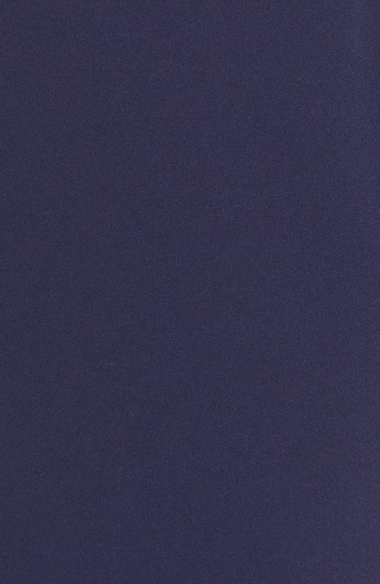 Eliza J Floral Appliqué Long Sleeve Off the Shoulder Gown, Alternate, color,