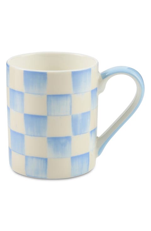 Sky Check Porcelain Mug
