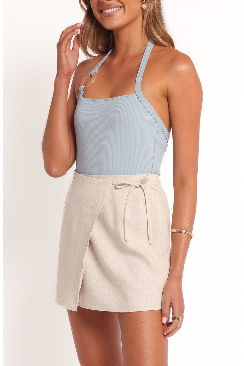 Yulissa Asymmetric Rib Halter Top, Alternate, color, BLUE