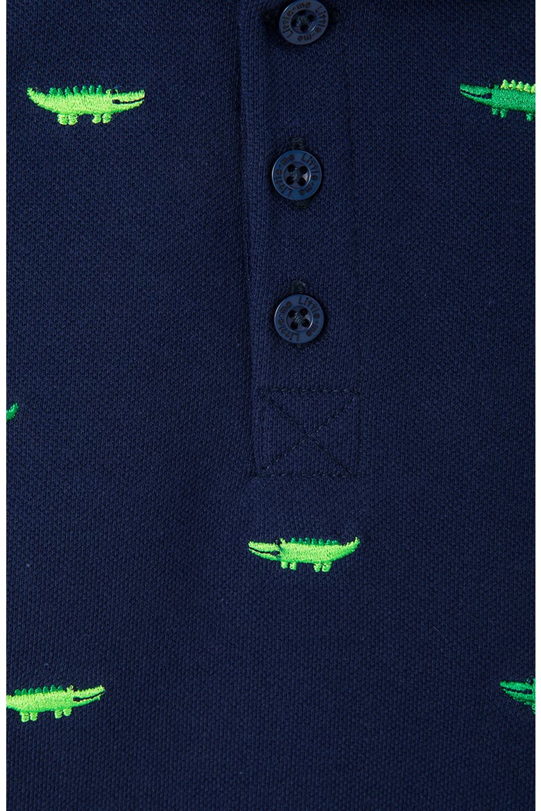 Gator Romper & Hat Set, Alternate, color, NAVY