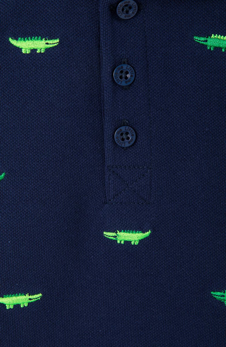 Little Me Gator Romper & Hat Set, Alternate, color,