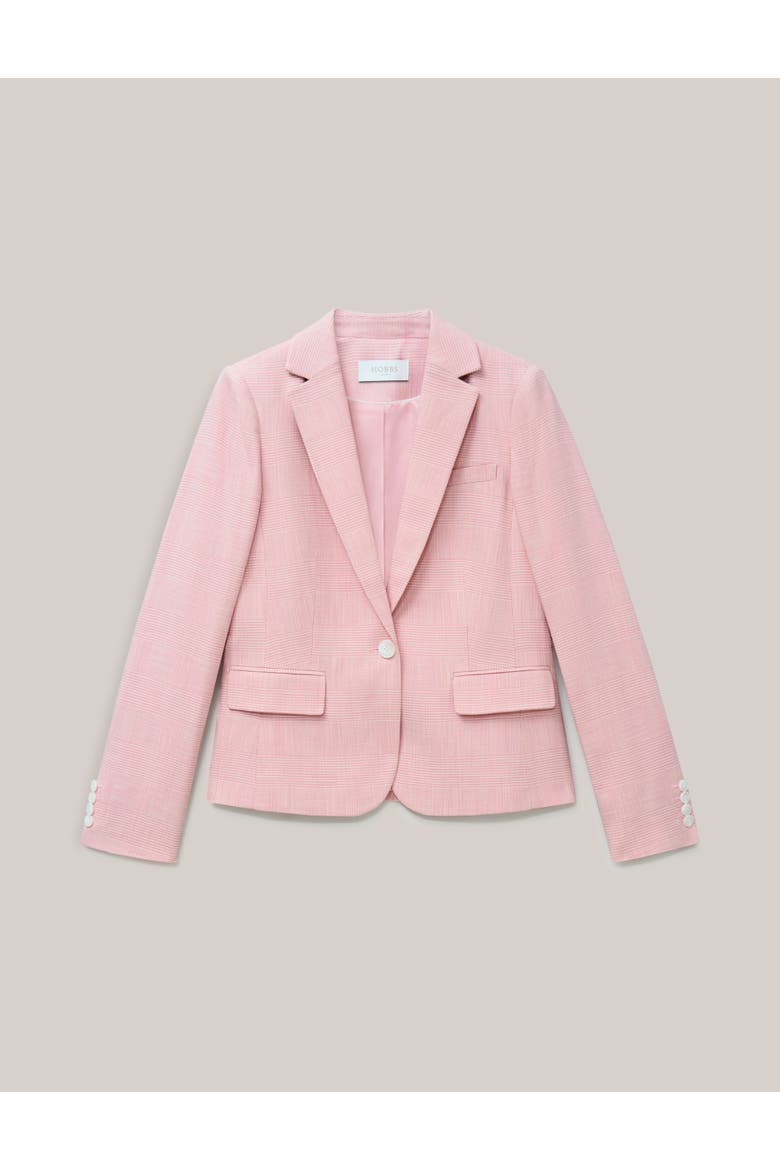 Blake Single-Button Tailored Blazer, Alternate, color, Pink Ivory