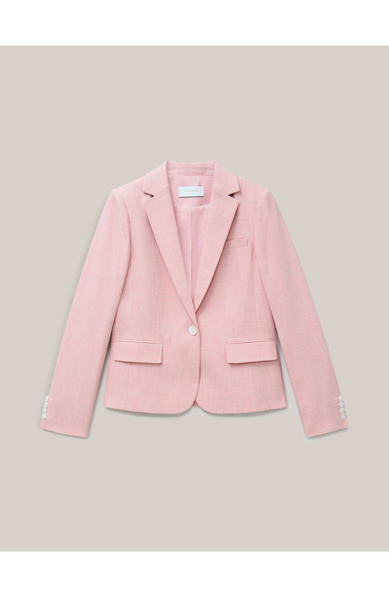 HOBBS LONDON Blake Single-Button Tailored Blazer, Alternate, color, Pink Ivory
