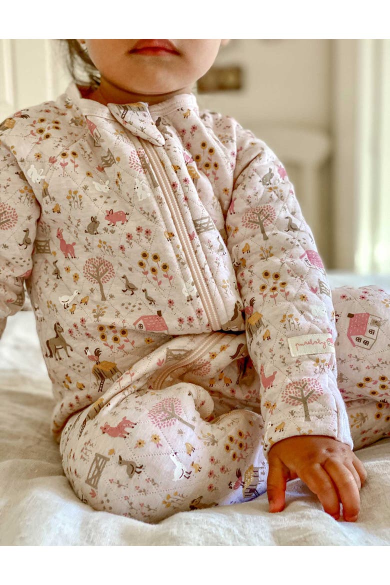 Quilted Coverall Onsie, Alternate, color, Farmhouse Print