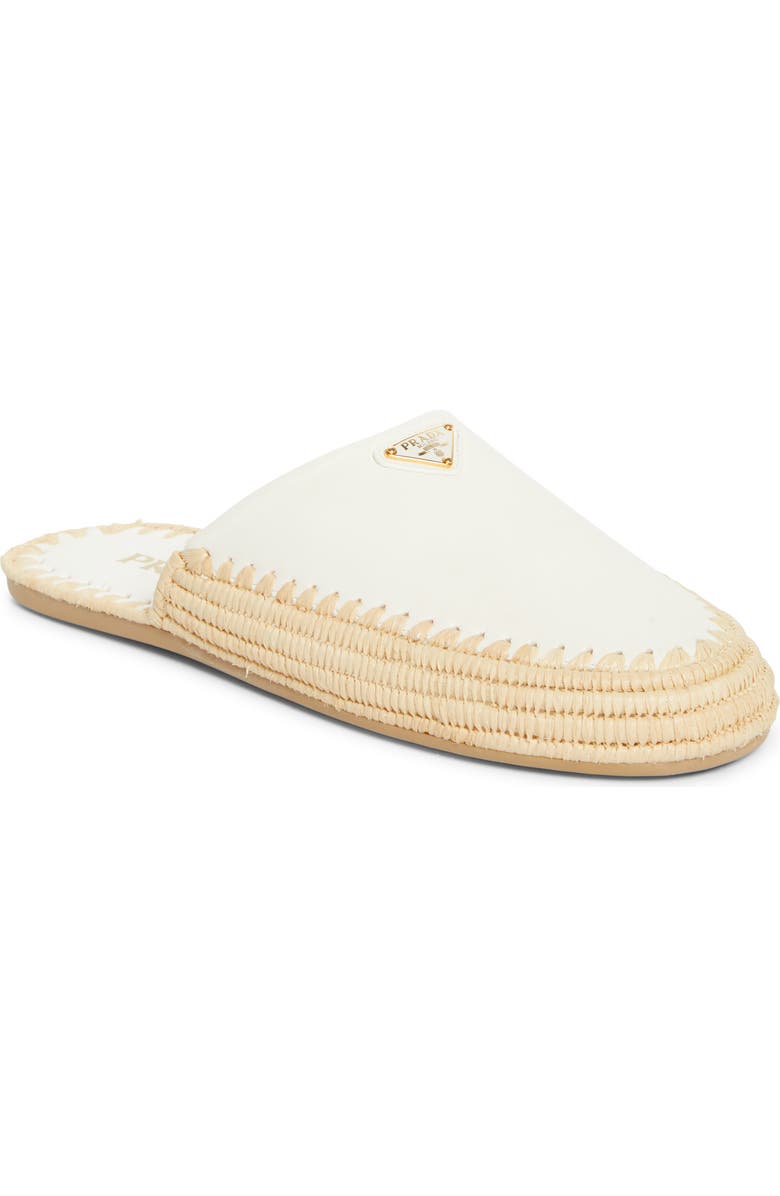 Prada Sabot Raffia Mule, Main, color,