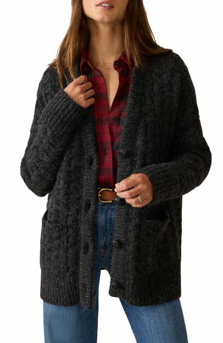 Faherty Basket Weave Baby Alpaca & Wool Blend Cardigan