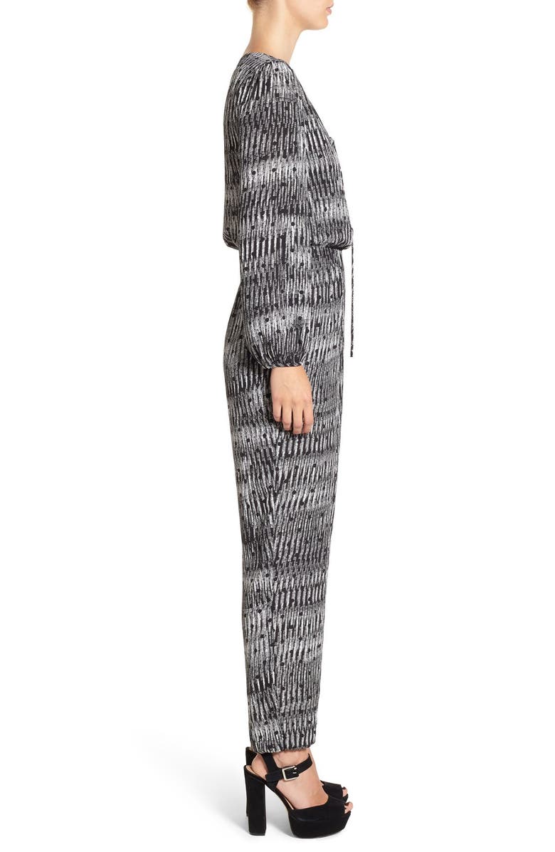 Leith Long Sleeve Lace-Up Jumpsuit, Alternate, color, 