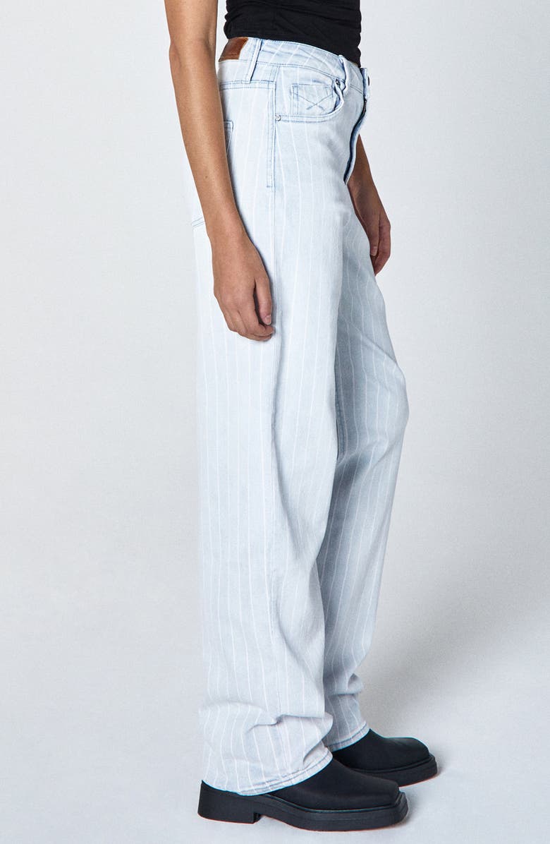 Unpublished Rumi Stripe High Waist Wide Leg Jeans, Alternate, color,