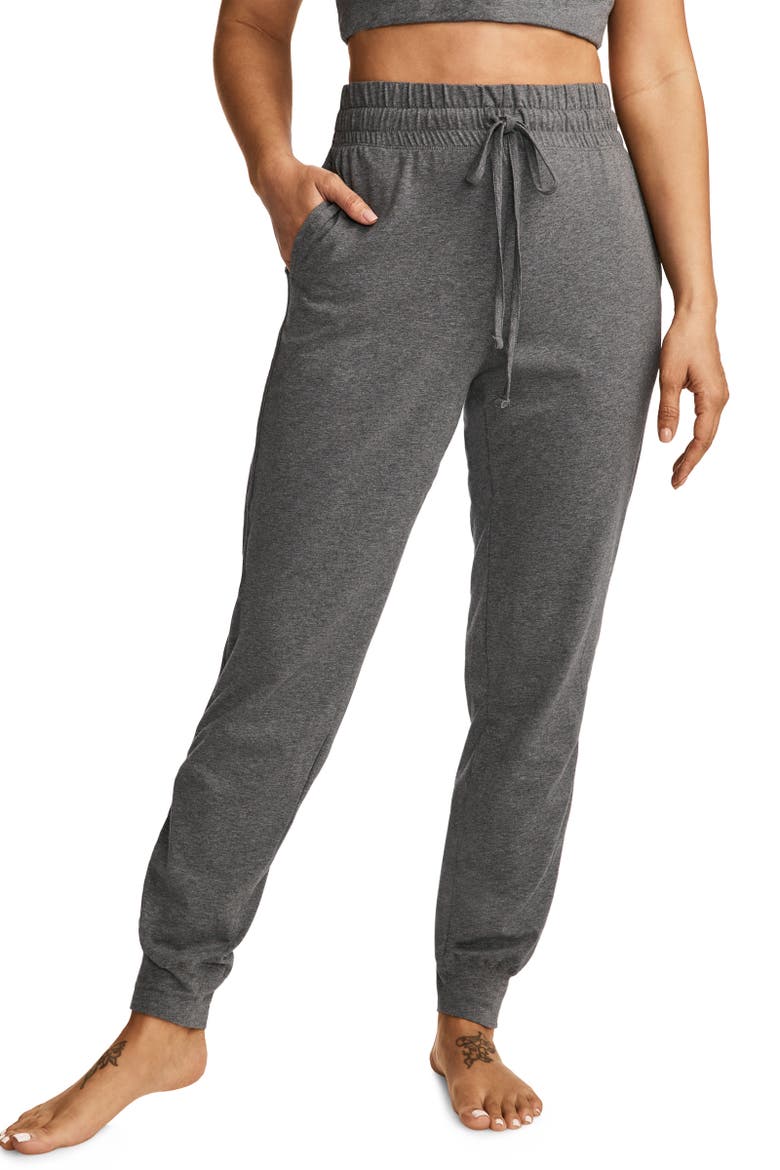 Womens Organic Cotton Stretch Jogger, Main, color, Steel Heather