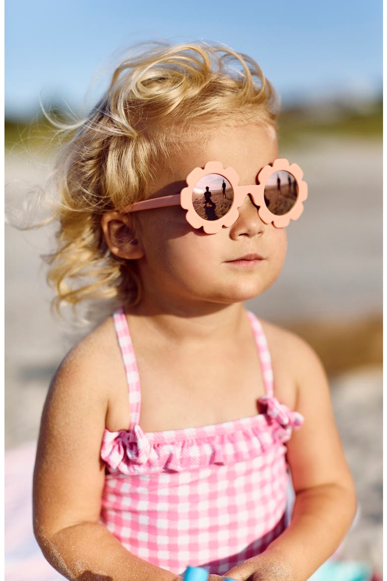 Kids' Peachy Keen Polarized Flower Sunglasses, Alternate, color, PEACHY KEEN