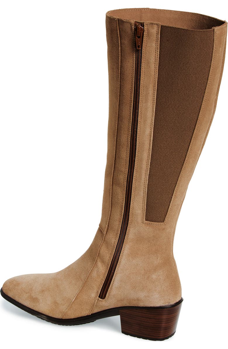 Naot Gift Knee High Boot, Alternate, color, Almond Suede