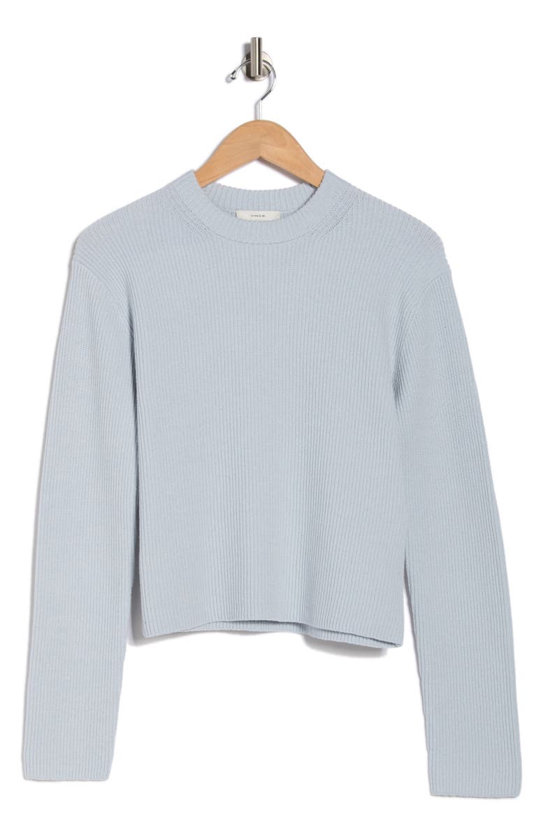 Vince Shaker Stitch Rib Pullover, Alternate, color, Glacier