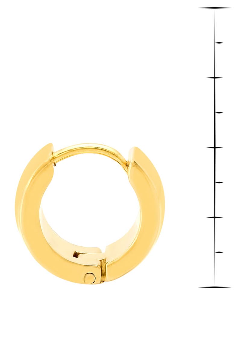 HMY JEWELRY Thick Huggie Hoop Earrings, Alternate, color, Yellow