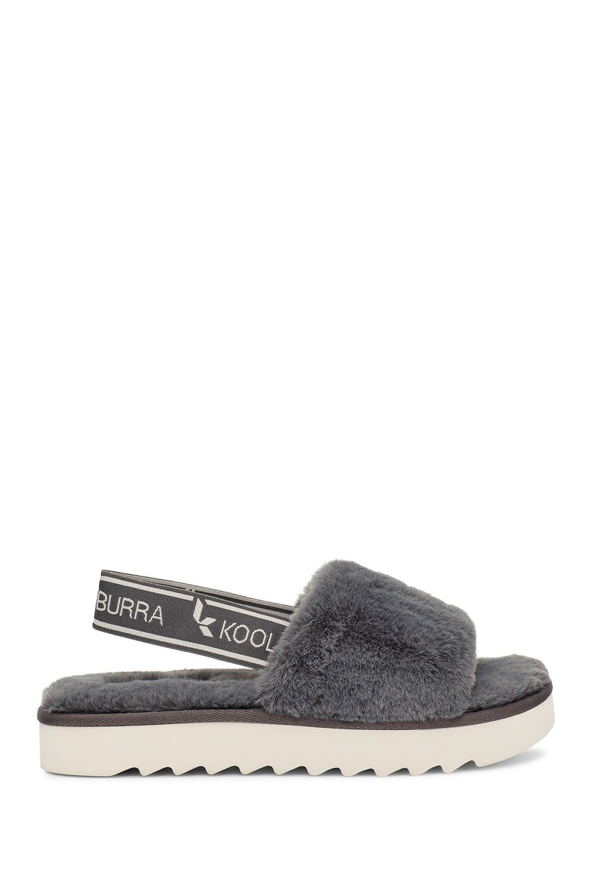 KOOLABURRA BY UGG Fuzzin Faux Fur II Slide Slipper, Alternate, color, STONE GREY