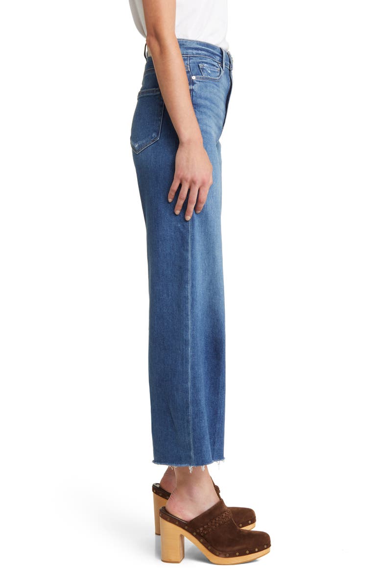 Anessa High Waist Raw Hem Wide Leg Jeans, Alternate, color, PAINTERLY DISTRESSED