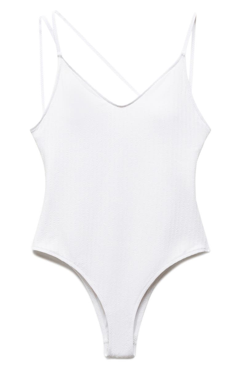 MANGO Positano Strappy One-Piece Swimsuit, Alternate, color, 
