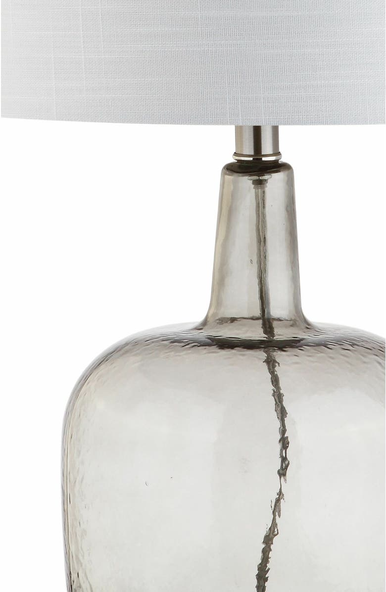 JONATHAN Y Augustine Glass LED Table Lamp, Alternate, color, Smoke Gray