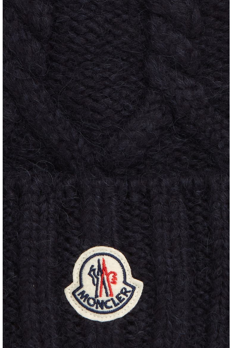 Logo Patch Cable Knit Beanie, Alternate, color, 742 NAVY