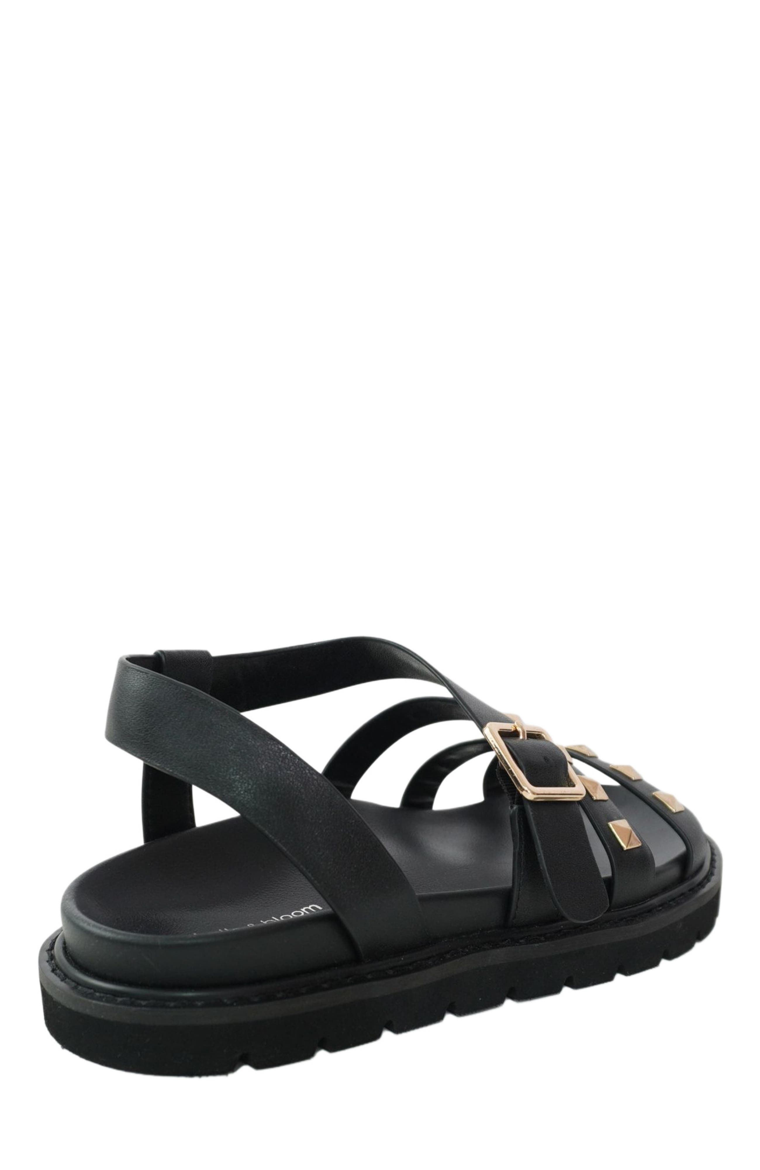 Belle & Bloom Morning Mood Chunky Stud Sandal, Alternate, color, Black