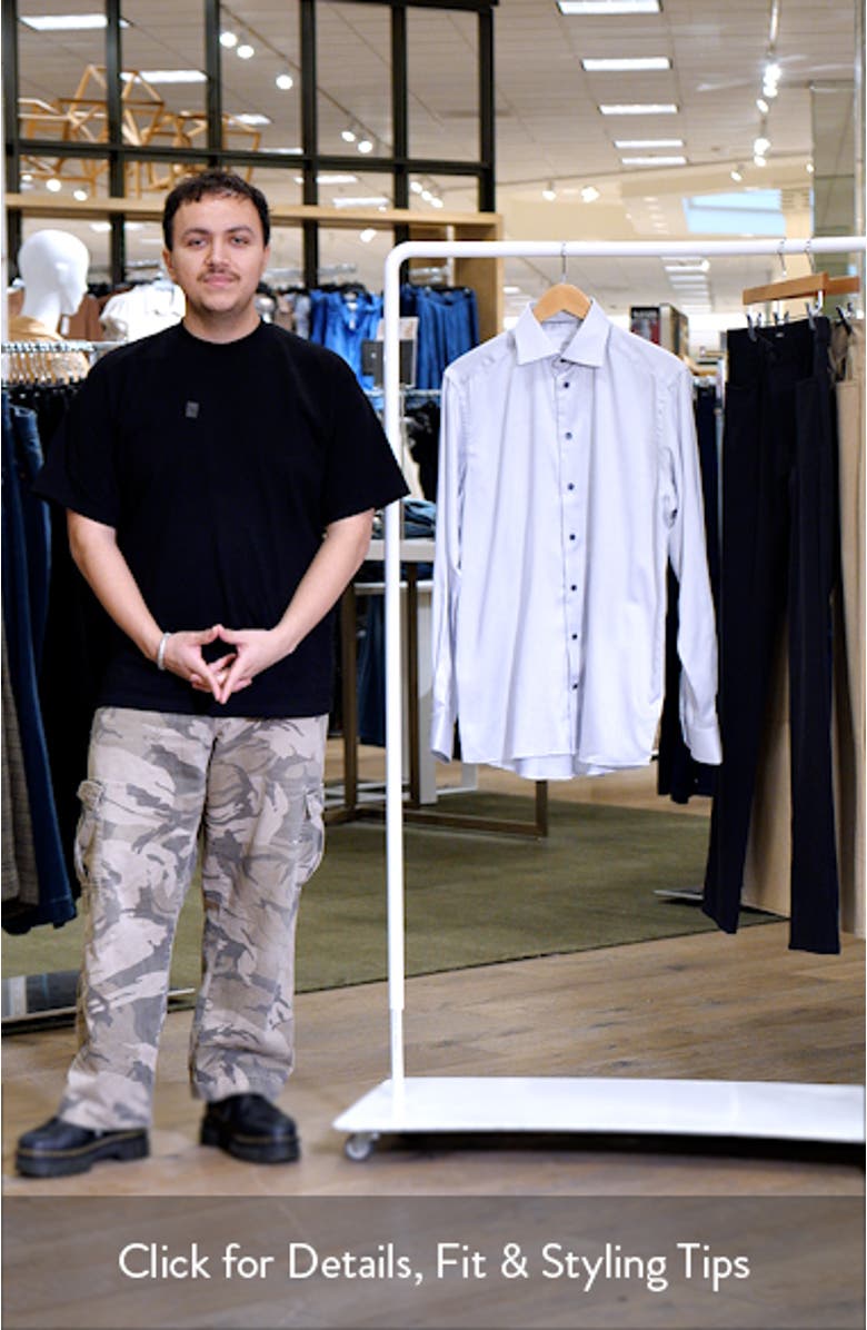 Contemporary Fit Solid Cotton Dress Shirt, sales video thumbnail