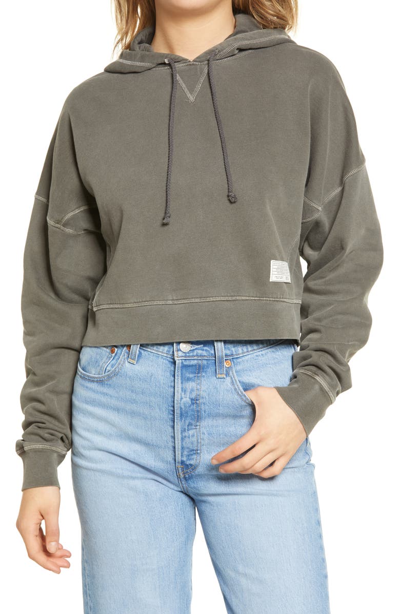 BDG Urban Outfitters Slouchy Crop Hoodie, Main, color, 