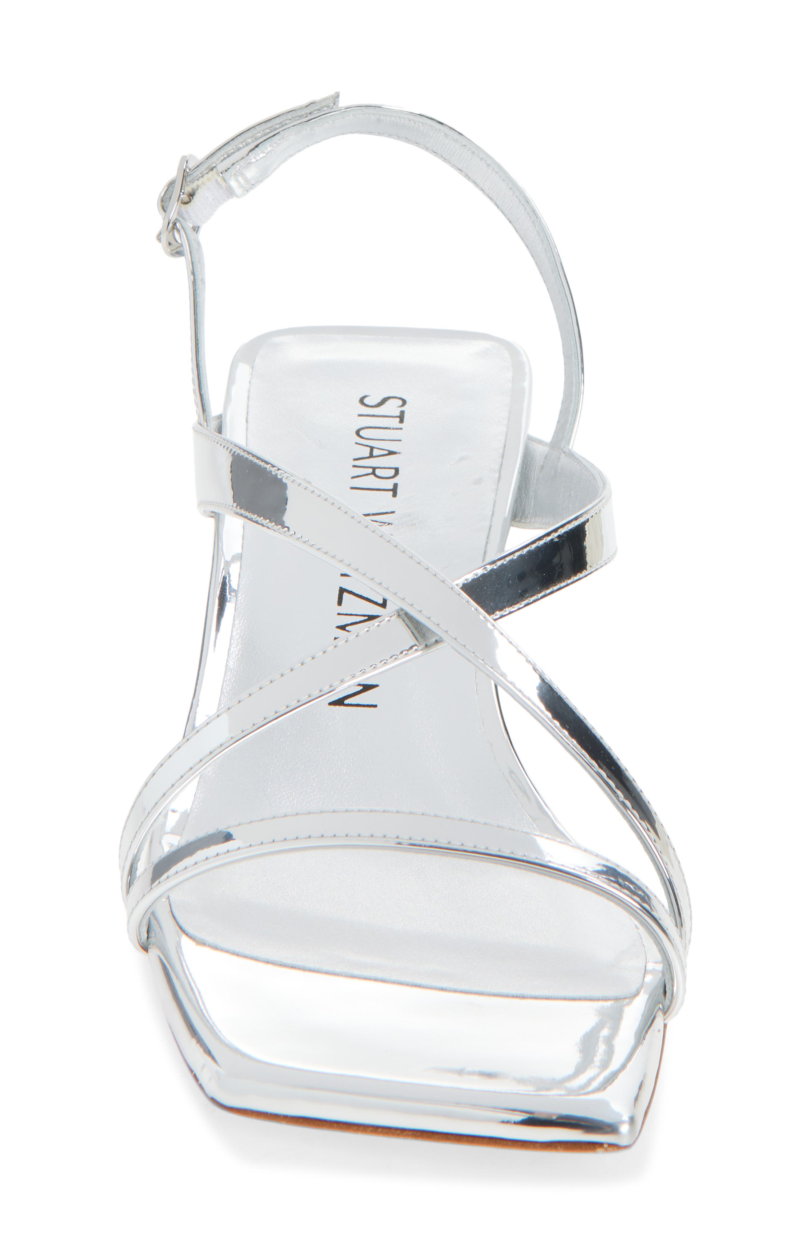 Stuart Weitzman Oasis 50 Slingback Sandal, Alternate, color, Silver