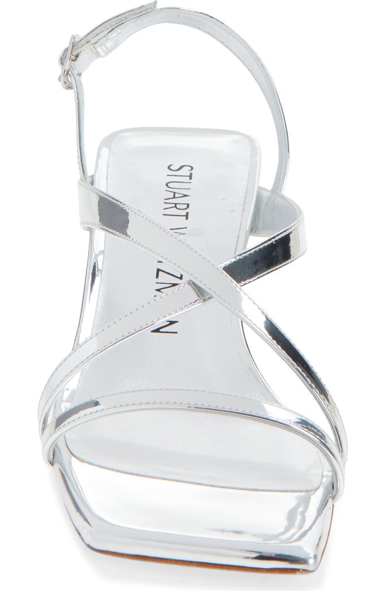 Stuart Weitzman Oasis 50 Slingback Sandal, Alternate, color, Silver