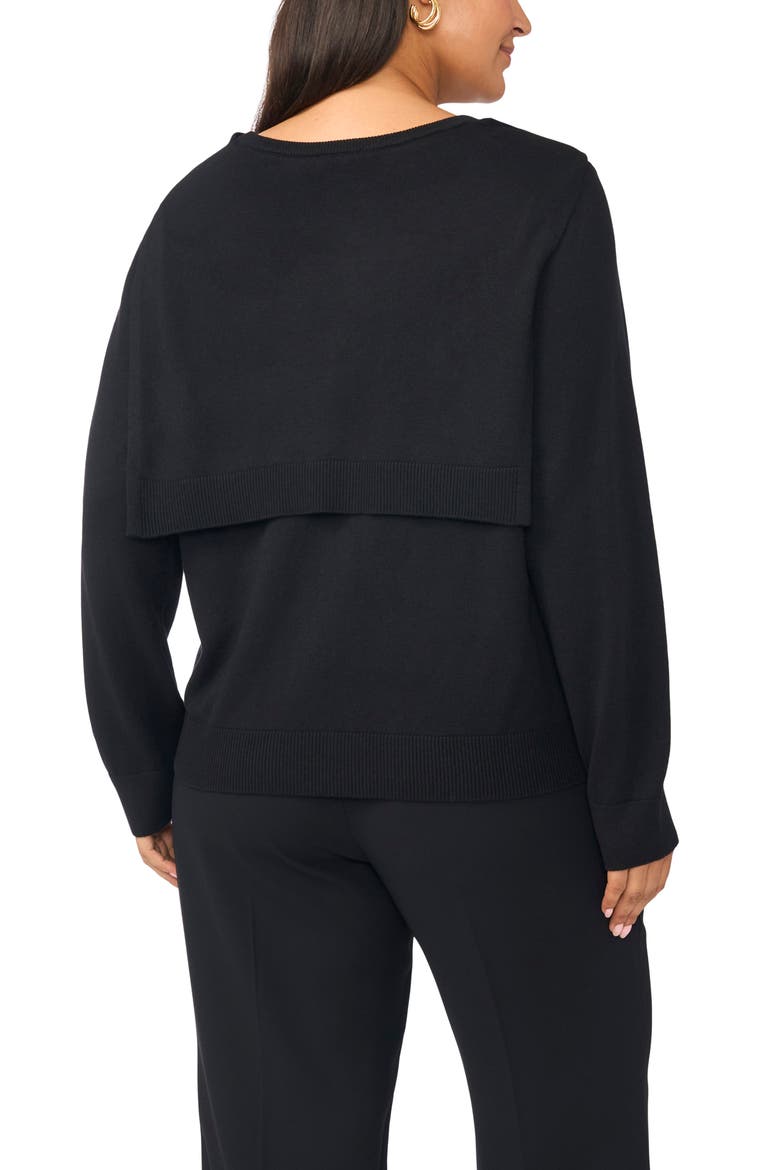 Tie Detail V-Neck Sweater, Alternate, color, RICH BLACK