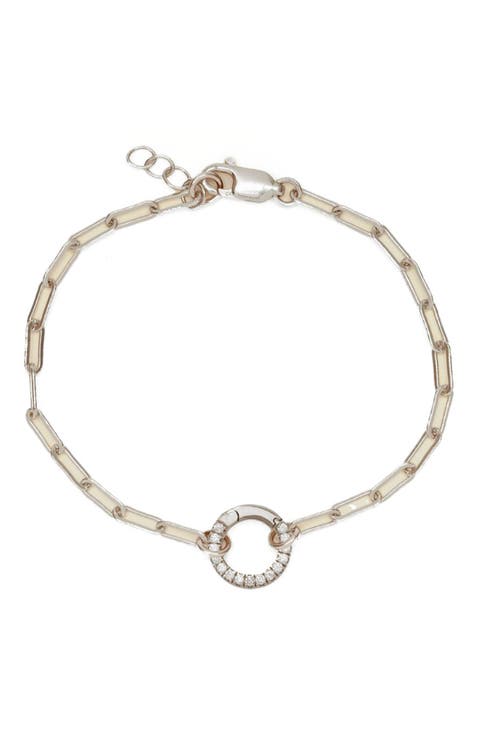 Jude Charm Bracelet with CZ Link Lock