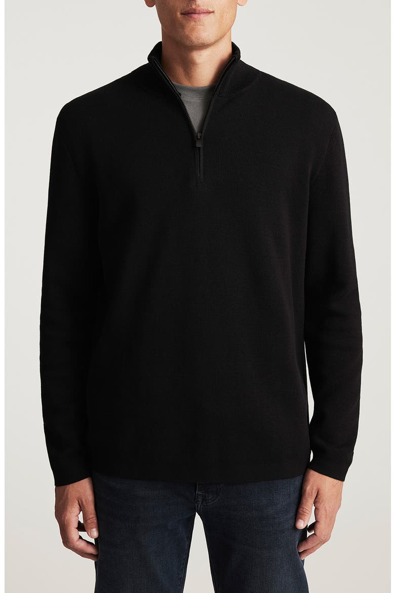 Half Zip Sweater, Main, color, BLACK