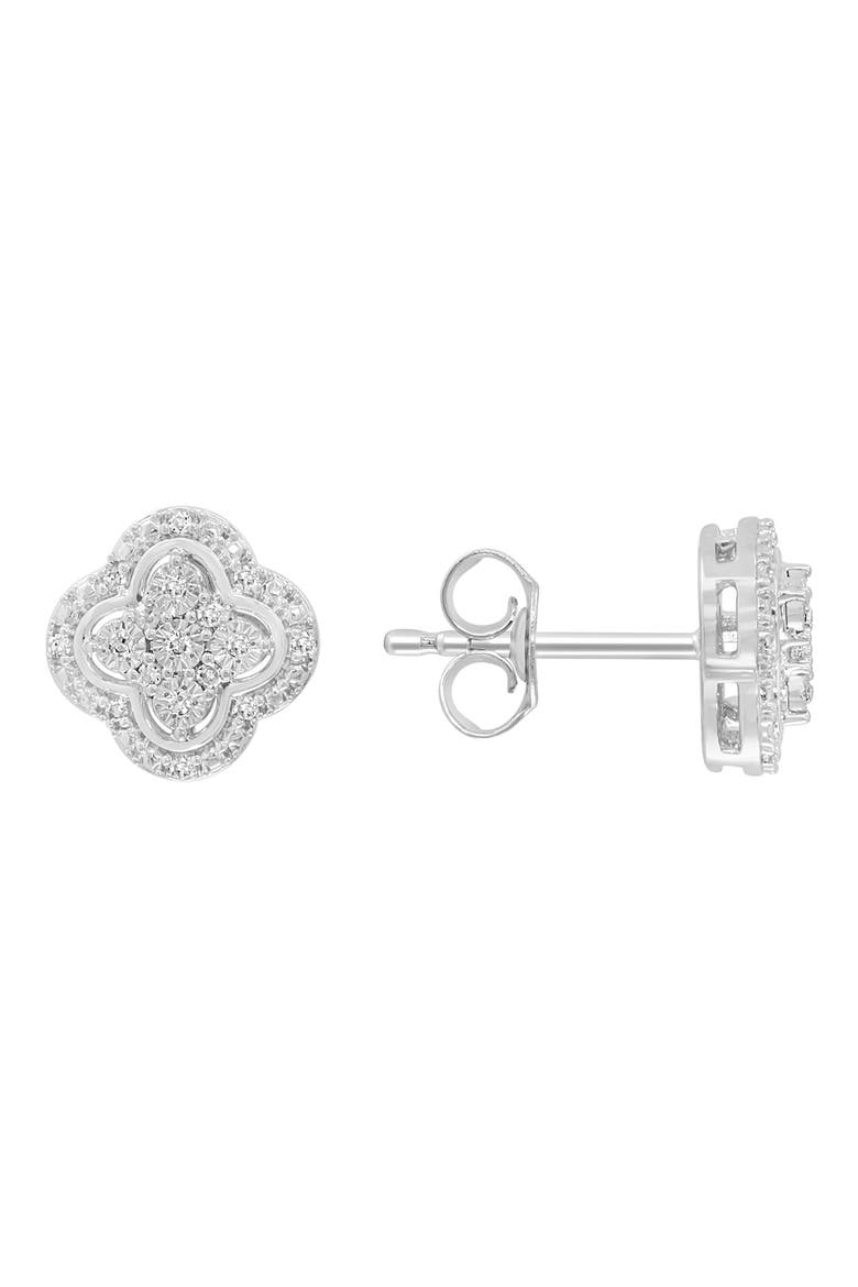 Diamond Earrings, Main, color, SILVER/ DIAMOND