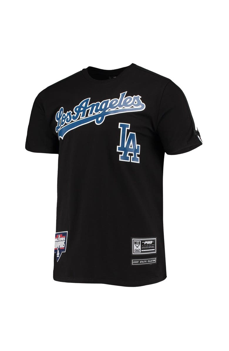 PRO STANDARD Men's Pro Standard Black/ Los Angeles Dodgers Taping T-Shirt, Alternate, color, 