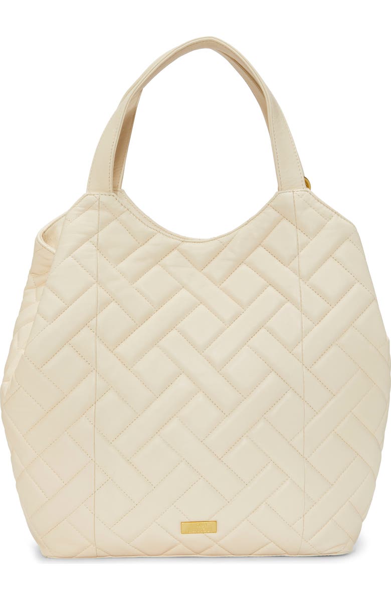 Vince Camuto Kisho Quilted Leather Shoulder Bag, Alternate, color, Warm Vanilla