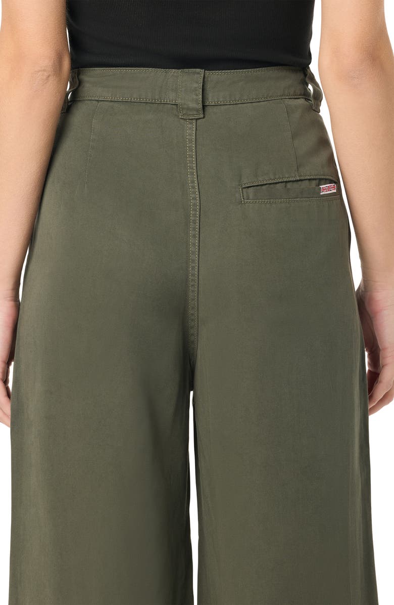 Hudson Jeans High Waist Tie Front Wide Leg Pants, Alternate, color, Ivy