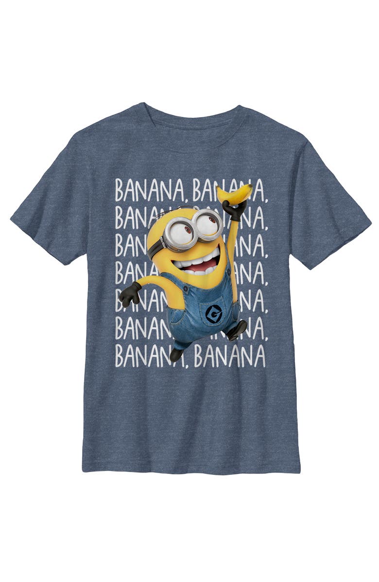 Despicable Me Boy's Despicable Me Minions Repeat Graphic T-Shirt, Main, color, Navy Blue Heather