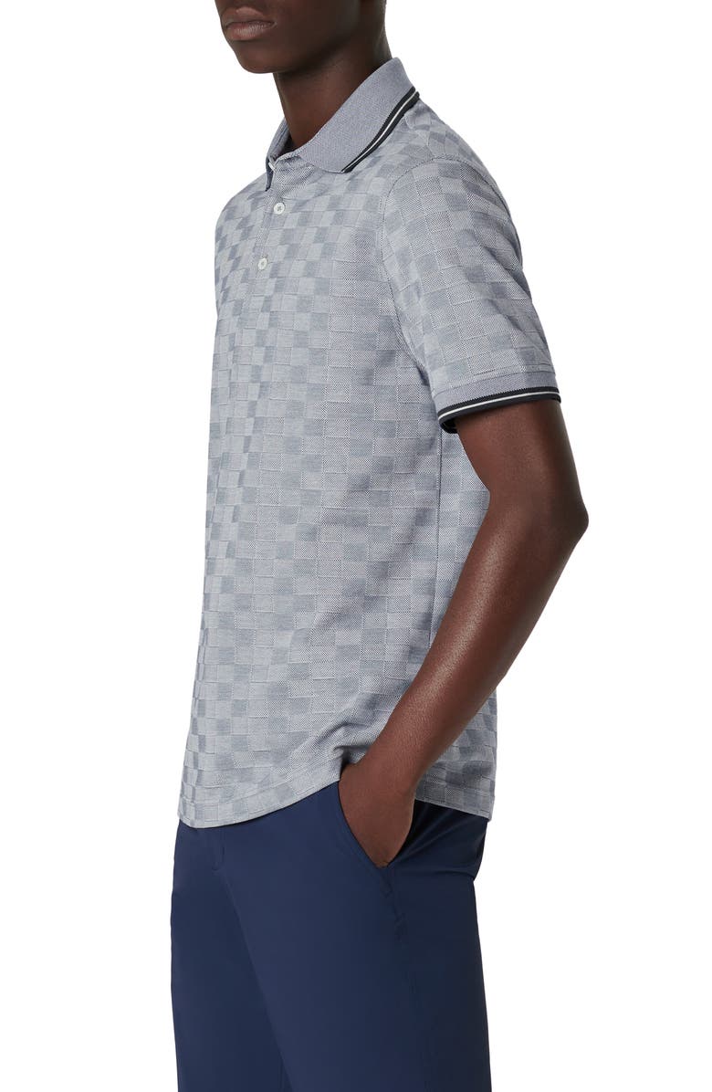 Bugatchi Checkerboard Pattern Piqué Polo, Alternate, color, 