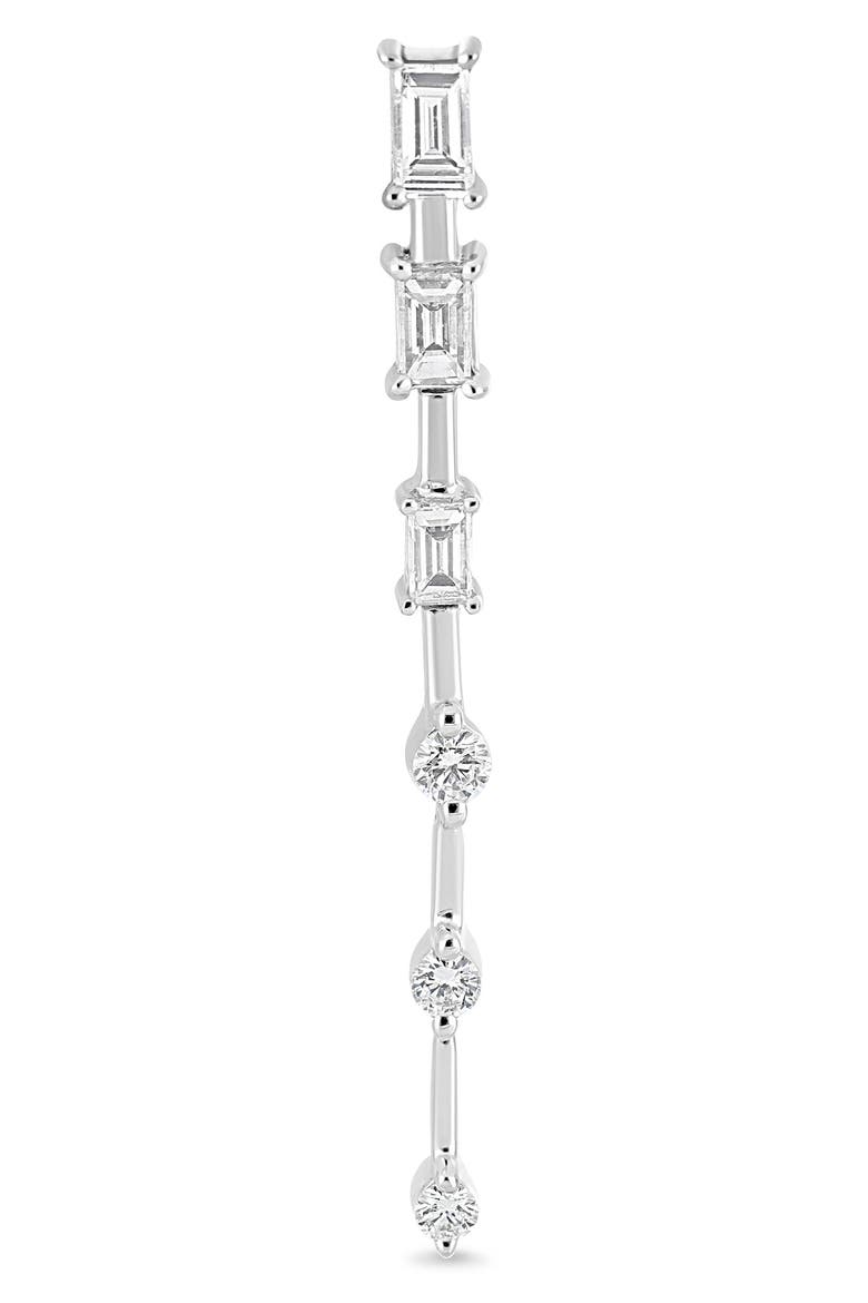 18K Gold Gatsby Diamond Linear Drop Earrings (Online Trunk Show), Alternate, color, WHITE