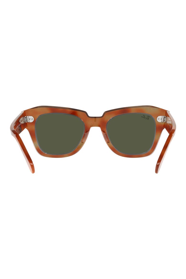 State Street 49mm Small Square Sunglasses, Alternate, color, HAVANA GREEN / GREEN