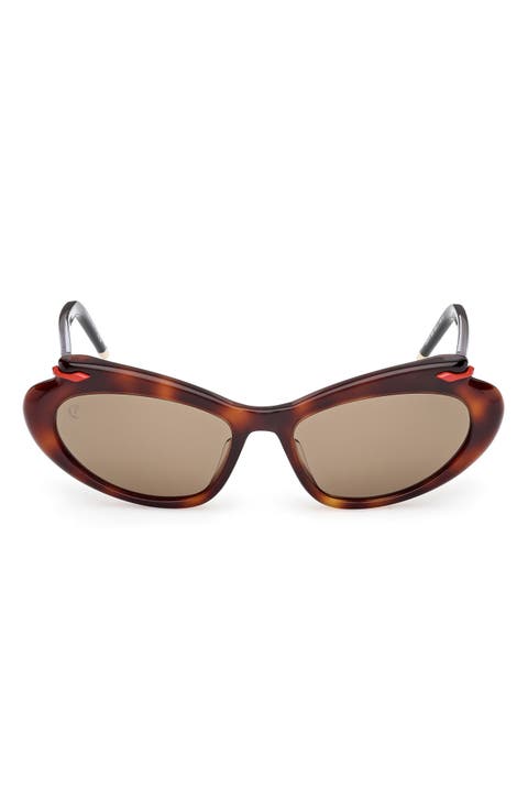 56mm Geometric Sunglasses