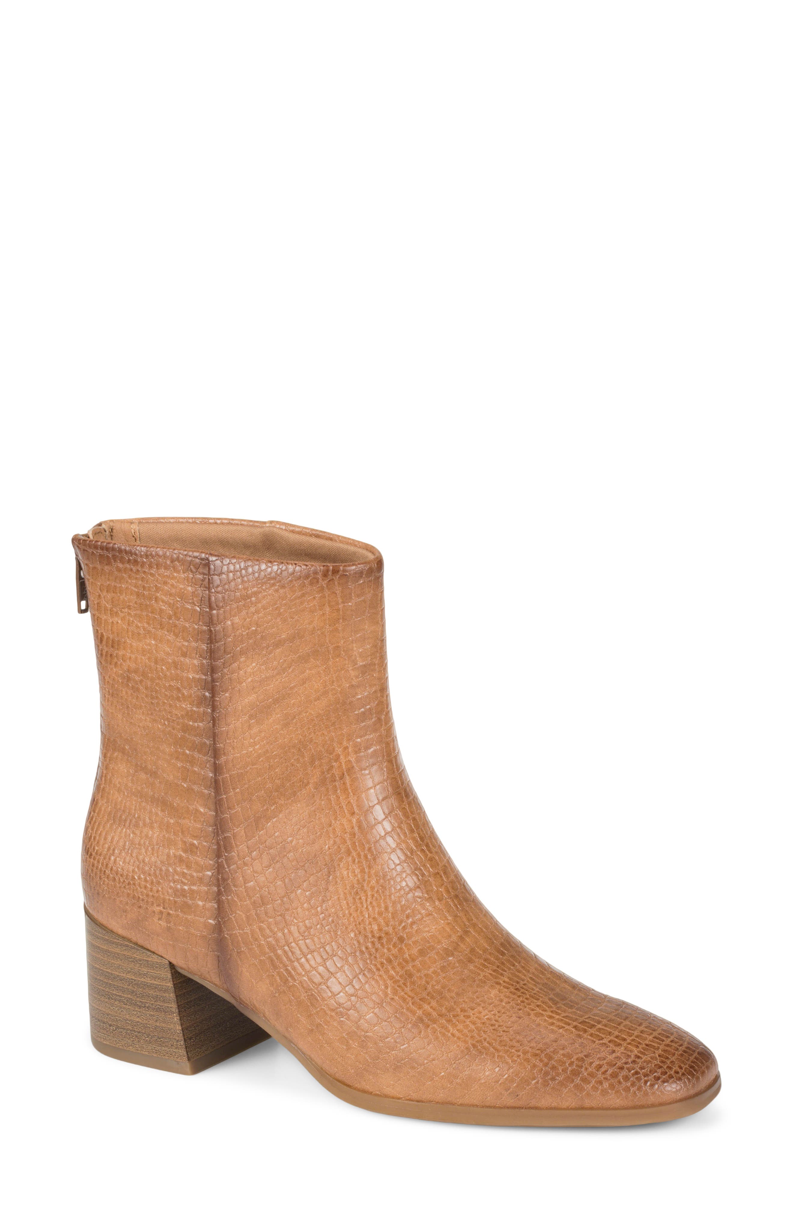 Walless Faux Leather Bootie, Main, color, DARK ALMOND