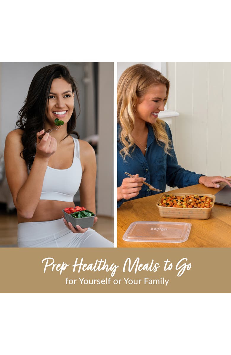 BENTGO Prep 60-Piece Meal Prep Kit, Alternate, color, Gleam Metallics