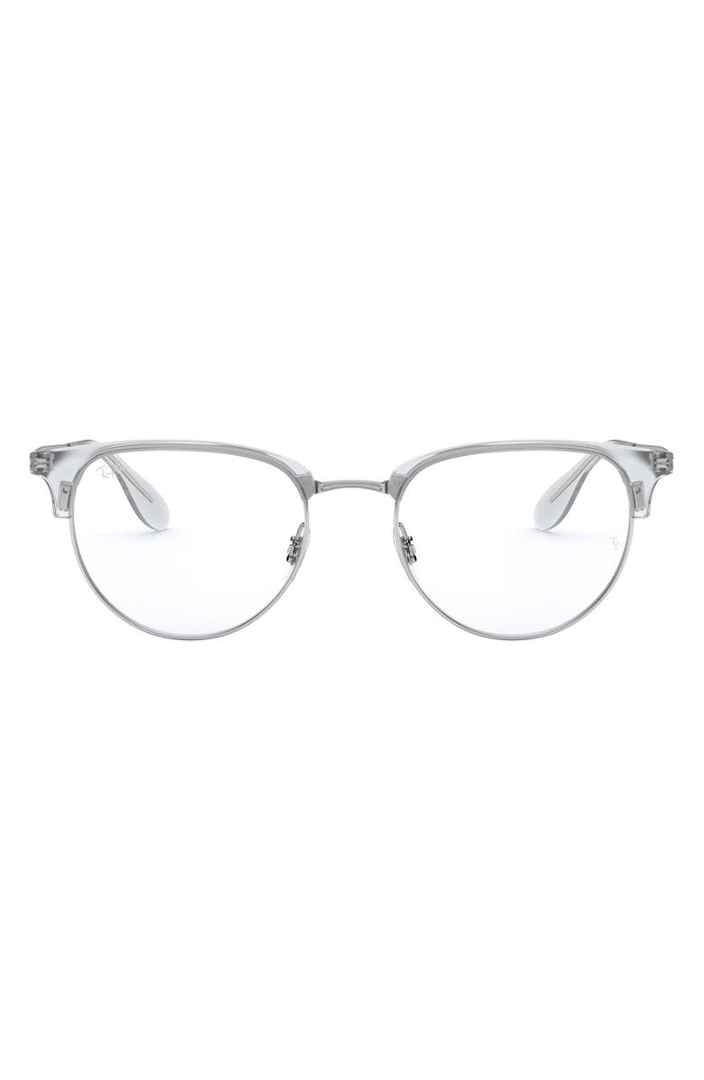 Ray-Ban Phantos 51mm Optical Glasses, Main, color, Silver
