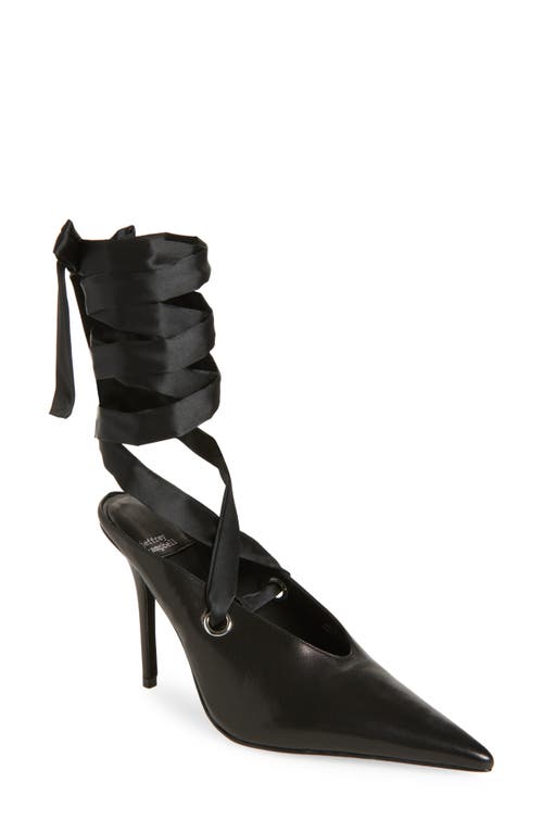 Jeffrey Campbell Grateau Ankle Wrap Mule In Black