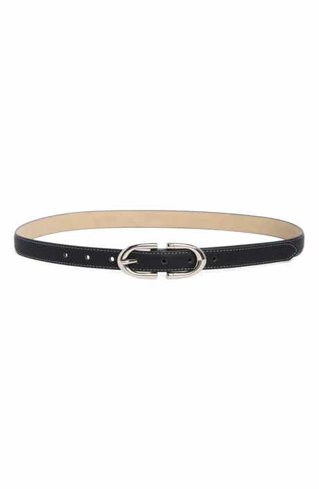 Vince Camuto Stitch Edge Skinny Belt