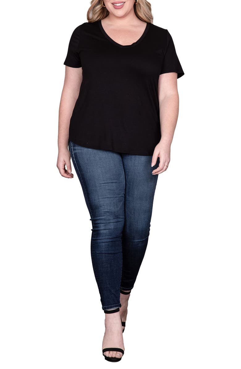 Standards & Practices V-Neck T-Shirt, Alternate, color, Black